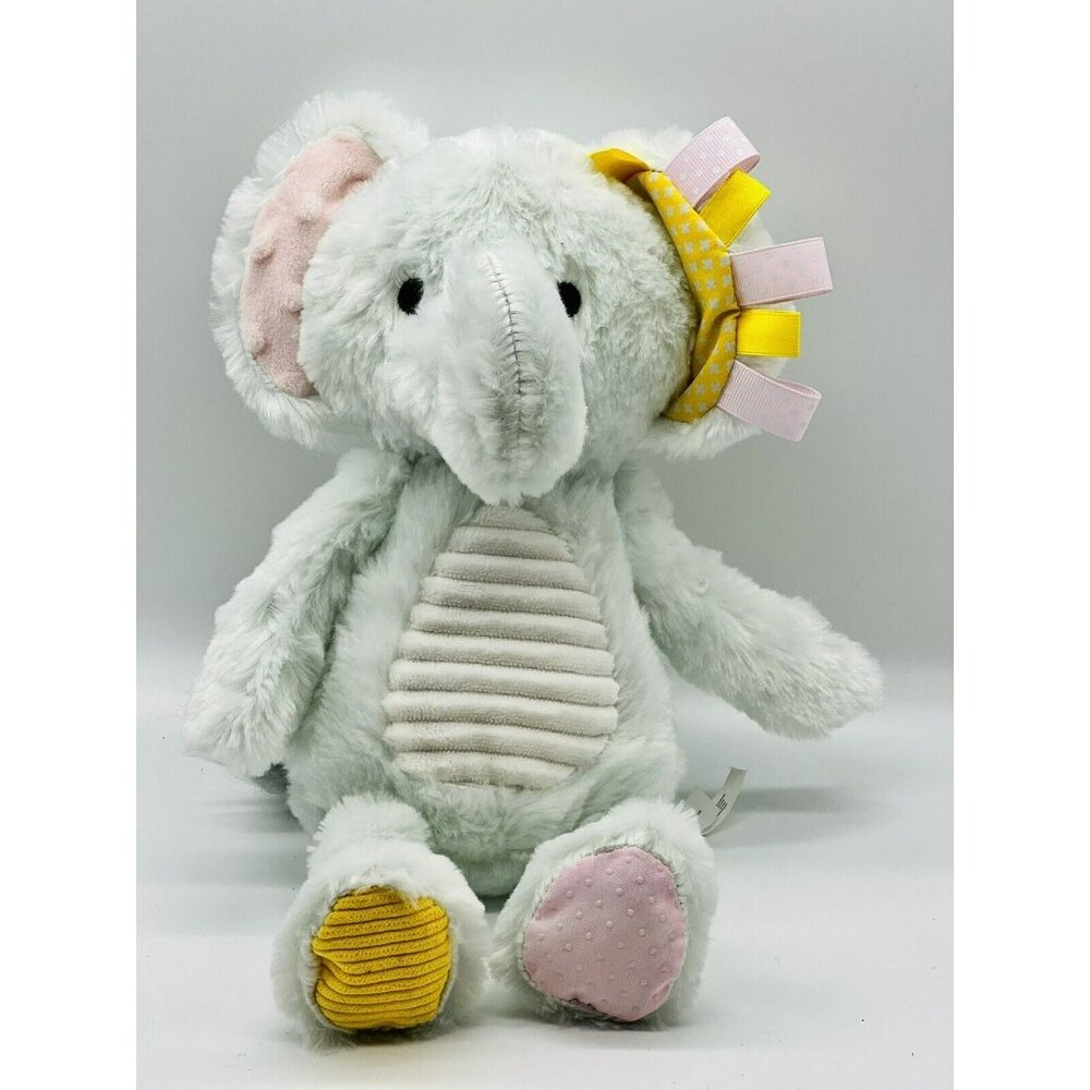 Make Believe Ideas Snuggables Elephant‎ Sensory Touch Soft Rattles Plush Taggies